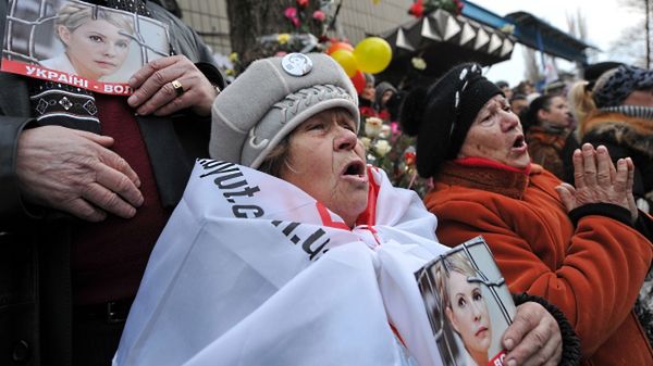 Protest przed kijowskim więzieniem