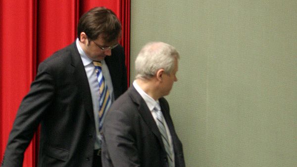 Zbigniew Ziobro i Marek Jurek. Zdjęcie archiwalne z 2007 r.