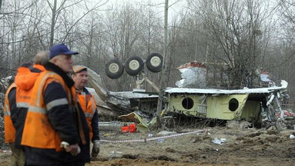 Miejsce katastrofy prezydenckiego samolotu Tu-154M