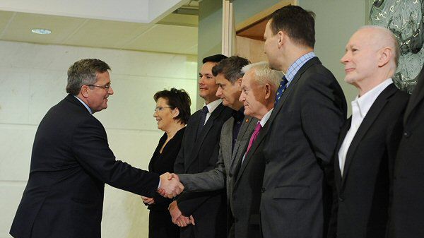 Prezydent Bronisław Komorowski i członkowie RBN