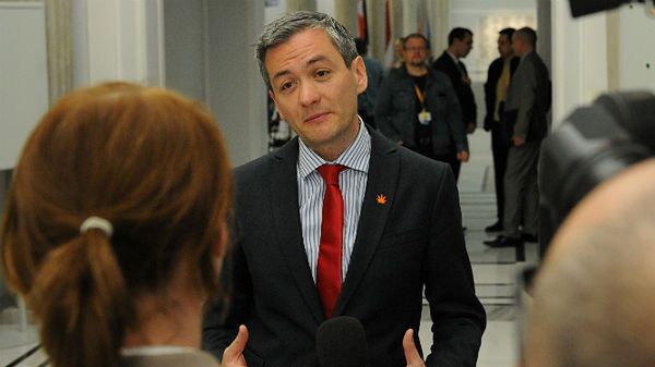 Poseł Robert Biedroń z Ruchu Palikota