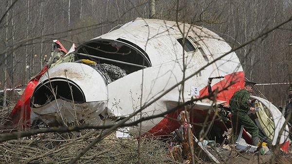 Rozbity rządowy Tu-154M - zdjęcie archiwalne