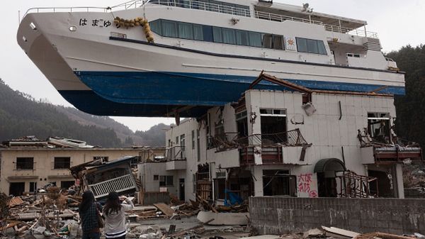 Otsuchi w Japonii po przejściu tsunami