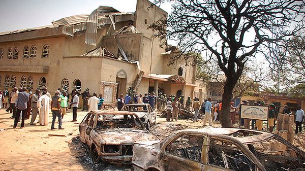 Zniszczony kościół św. Teresy w pobliżu Abudży