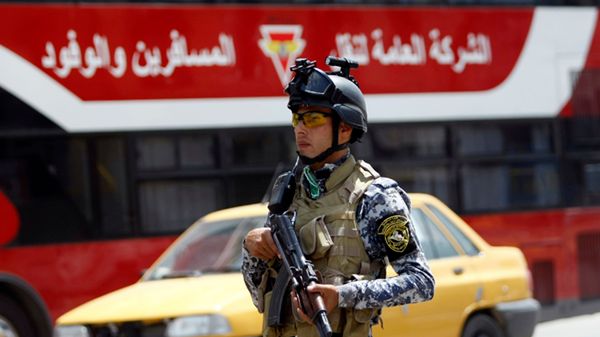 Iracki policjant na posterunku