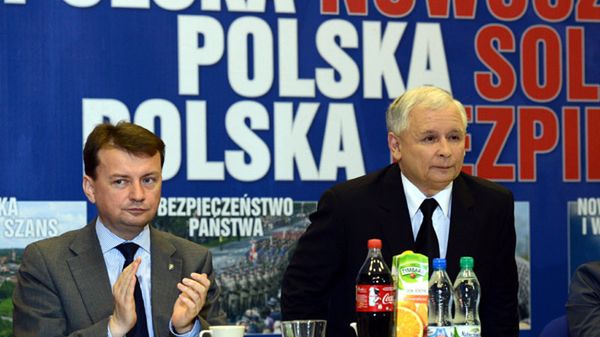 Mariusz Błaszczak i prezes PiS Jarosław Kaczyński