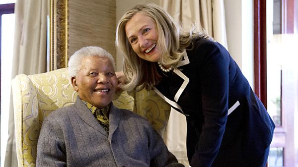 Nelson Mandela i Hillary Clinton