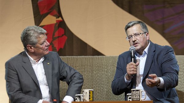 Prezydent RP Bronisław Komorowski i prezydent RFN Joachim Gauck na Przystanku Woodstock 2012