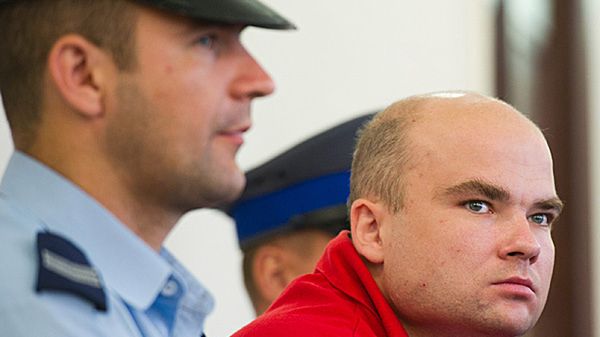 Oskarżony Mariusz M. podczas rozprawy