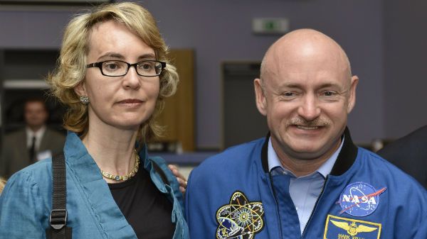 Gabrielle Giffords z mężem Markiem Kelly'm
