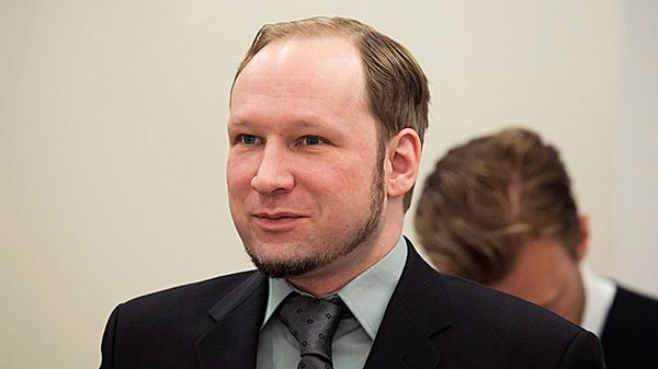 Anders Breivik podczas procesu