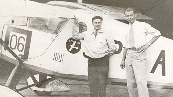 Franciszek Żwirko (z lewej) i Stanisław Wigura