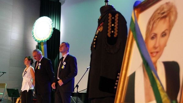 Najbliżsi Barbary Blidy podczas uroczystości w Siemianowicach Śląskich