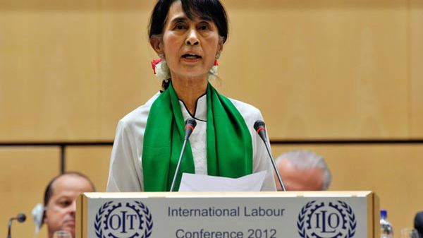 Aung San Suu Kyi w Genewie