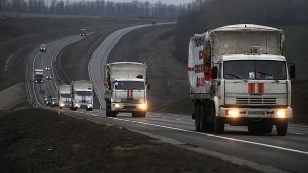 Jeden z rosyjskich konwojów humanitarnych
