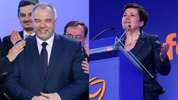 Jacek Sasin i Hanna Gronkiewicz-Waltz