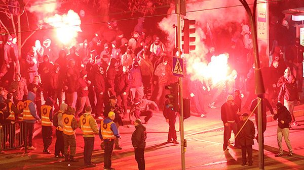 Zamieszki na rondzie Waszyngtona w Warszawie