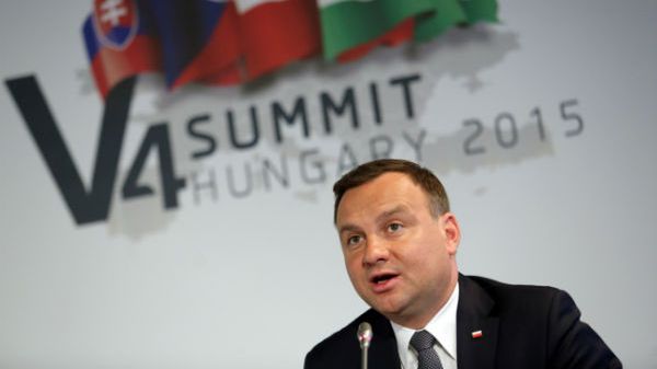 Andrzej Duda po spotkaniu prezydentów państw Grupy Wyszehradzkiej i Chorwacji w Balatonfuered