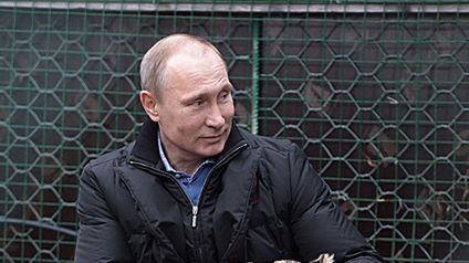 Władimir Putin z lampartem