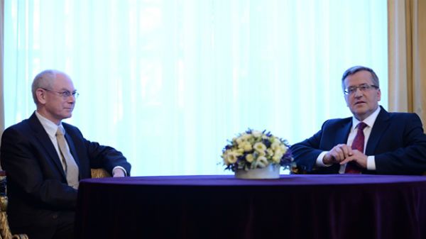 Herman Van Rompuy i Bronisław Komorowski