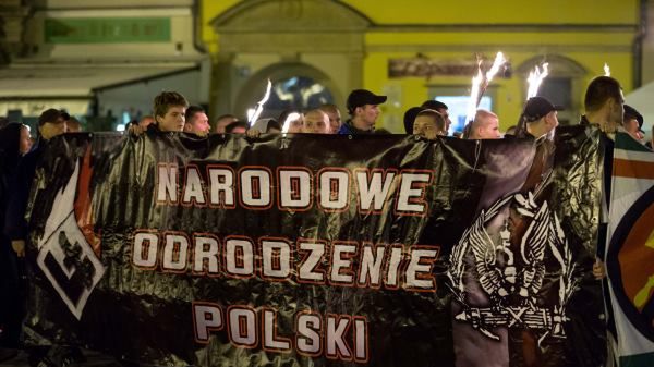 Manifestacja zorganizowana przez Narodowe Odrodzenie Polski