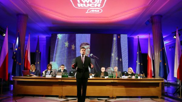 Janusz Palikot na posiedzeniu Rady Krajowej Twojego Ruchu