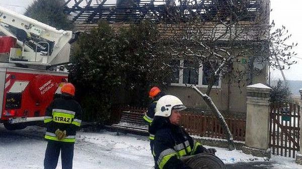 Spalony budynek w Tarnawie Rzepińskiej