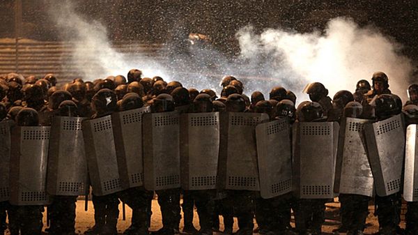 Milicja na ulicach Kijowa