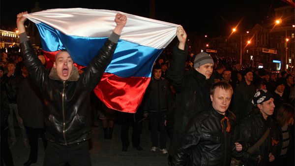 Prorosyjskie demonstracje w Doniecku, 13 marca 2014 r.