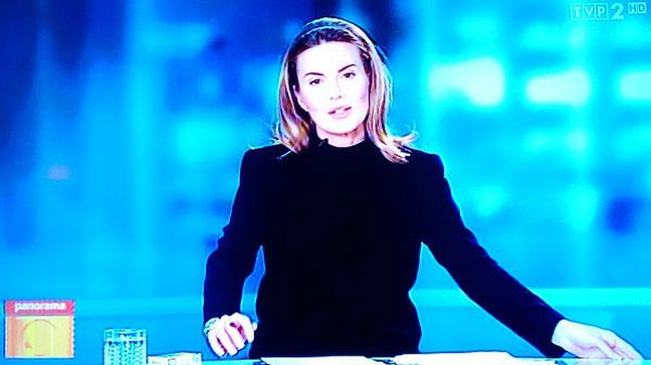 Kadr z "Panoramy" prowadzonej przez Hannę Lis 11 lutego 2014 roku