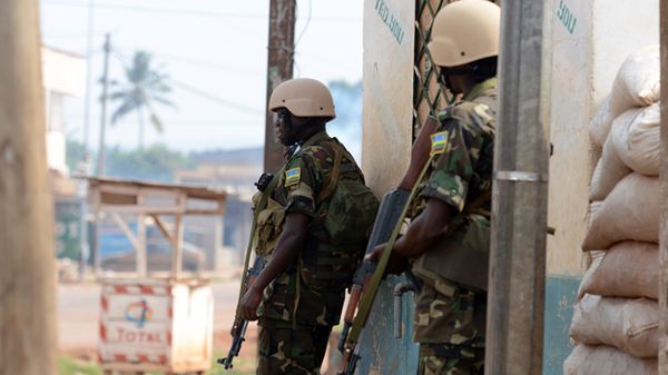 Afrykańscy żołnierze z MISCA