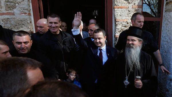 Premier Serbii Ivica Daczić w Kosowie