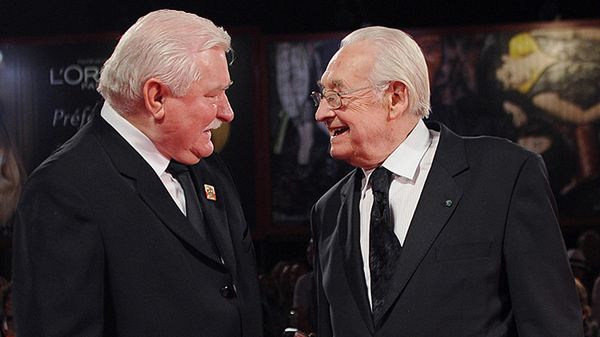 Lech Wałęsa i Andrzej Wajda
