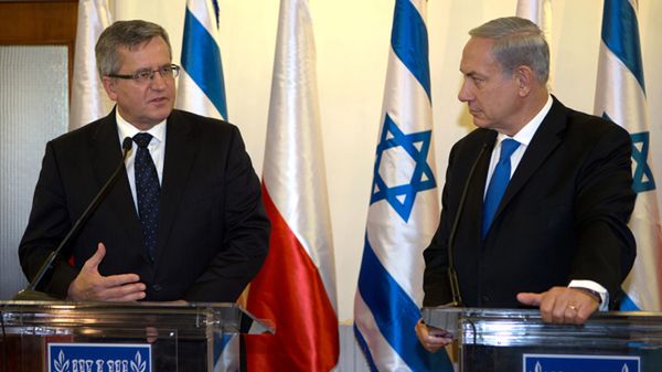 Bronisław Komorowski i Benjamin Netanjahu