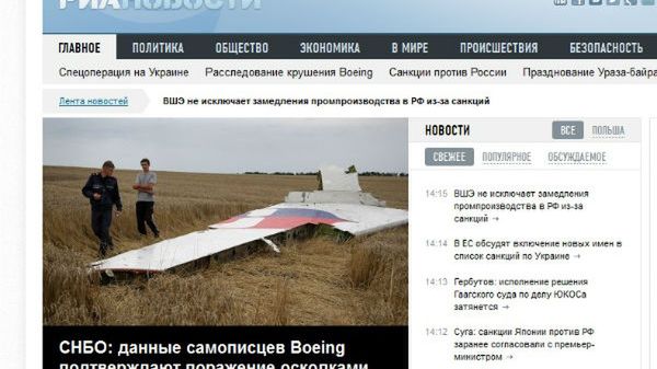 Serwis RIA Novosti, w którym publikuje Jakub Korejba