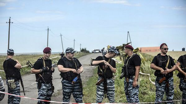 Separatyści na miejscu katastrofy