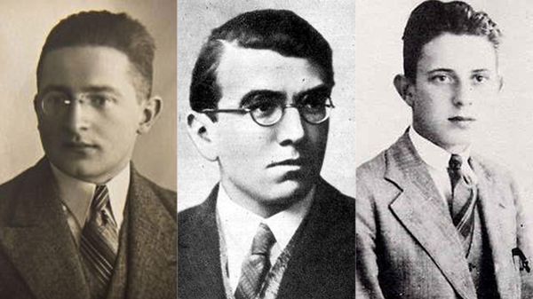 Od lewej: Marian Rejewski, Henryk Zygalski i Jerzy Różycki