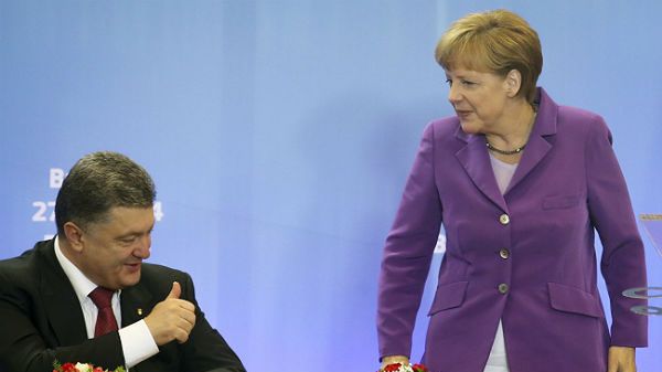 Petro Poroszenko i Angela Merkel