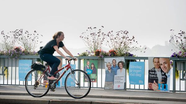 Plakaty wyborcze w Sztokholmie