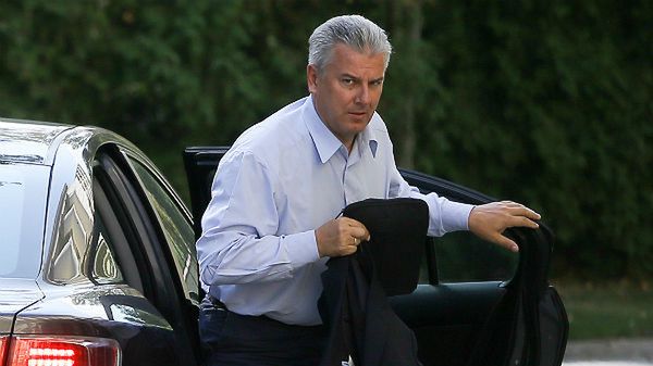 Cezary Grabarczyk po przyjeździe na posiedzenie zarządu krajowego PO