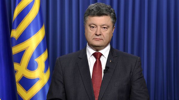 Petro Poroszenko podczas orędzia