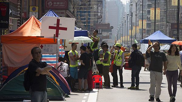 Jedna z ulic Hongkongu