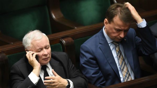 Prezes PiS Jarosław Kaczyński podczas debaty nad expose Ewy Kopacz