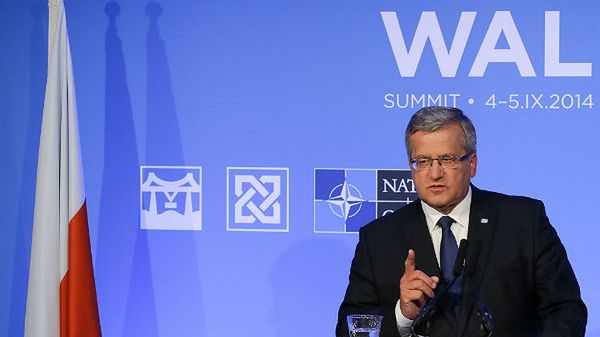 Prezydent Bronisław Komorowski na szczycie NATO w Newport w Walii