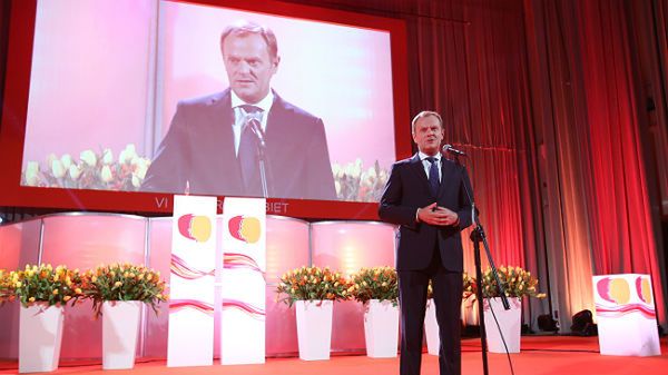 Premier Donald Tusk podczas VI Kongresu Kobiet