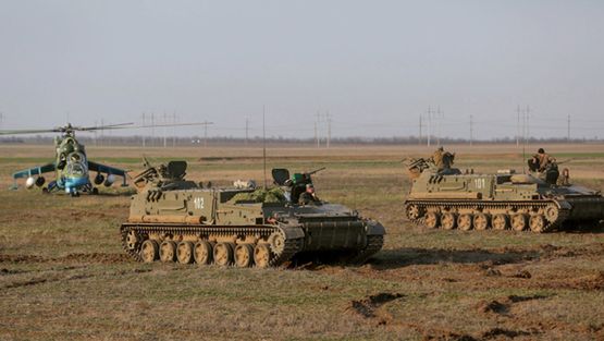 Ukraińskie wojska w pobliżu granicy z Krymem