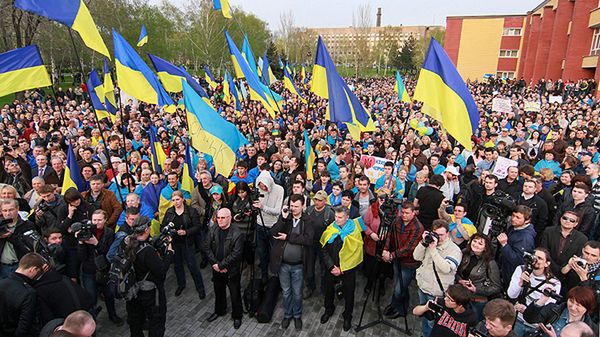 Demonstracja w Doniecku