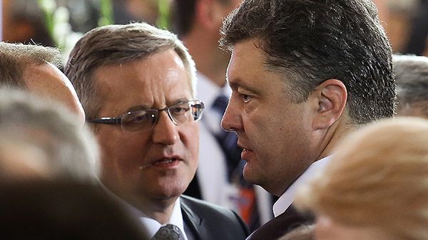 Prezydent elekt Petro Poroszenko i prezydent Bronisław Komorowski