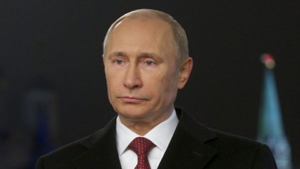 Władimir Putin podczas nagrywania orędzia noworocznego