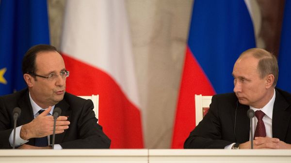 Francois Hollande i Władimir Putin